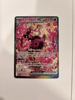 Pokemon Fezandipiti EX Full Art Holo Card 210 HP 288/217 ASCn - Image 1