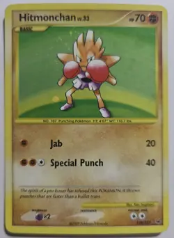 Hitmonchan 129/127 Platinum Holo Secret Rare Vintage Pokemon TCG Card - Image 1