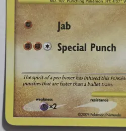 Hitmonchan 129/127 Platinum Holo Secret Rare Vintage Pokemon TCG Card - Image 4