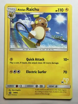 Alolan Raichu - (#56 Pikachu Stamped) Battle Academy SM65 MP-LP Pokemon Card - Image 1