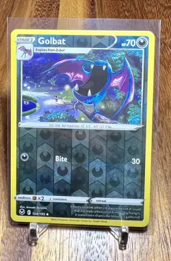 Golbat 104/195 Reverse Holo Silver Tempest Pokemon Card NM - Image 1