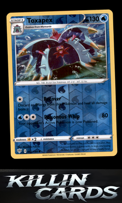 Reverse Holofoil Toxapex 052/189 Pokemon Uncommon SWSH03: Darkness Ablaze Card N - Image 1