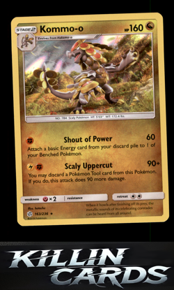 Kommo-o 163/236 Pokemon Holo Rare SM - Cosmic Eclipse Card NM - Image 1