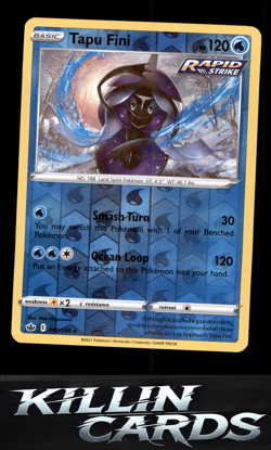 Reverse Holofoil Tapu Fini 040/198 Pokemon Holo Rare SWSH06: Chilling Reign Card - Image 1