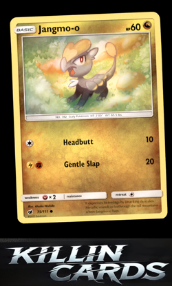 Jangmo-o 75/111 Pokemon Common SM - Crimson Invasion Card LP - Image 1