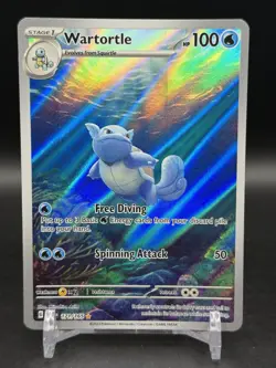 Pokemon Wartortle Scarlet & Violet 151 Illustration Rare 171/165 English NM- - Image 1