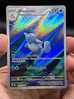 Pokemon Wartortle Scarlet & Violet 151 Illustration Rare 171/165 English NM- - Image 3