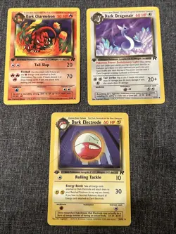 Lot Of 3 Pokemon Team Rocket Cards Dark Charmelon/Dark Dragonair/Dark Electrode - Image 1