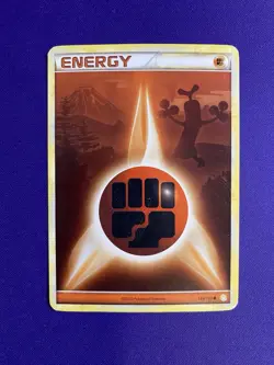 Fighting Energy 120/123 Non Holo Heavily Played Pokemon Card - Image 1