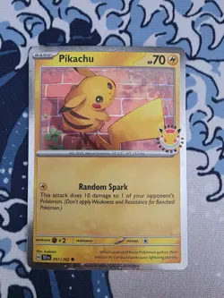 2026 Pokemon Day 30th Anniversary Pikachu 051 Stamped Promo w/ Tail Swirl! 🌀 - Image 2