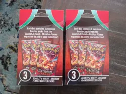 2x Pokemon Scarlet & Violet Obsidian Flames 3 Pack Hanger Box New Sealed 6 packs - Image 3