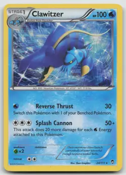 Clawitzer 24/111 XY - Furious Fists Holo Rare Pokemon TCG Card - Image 1