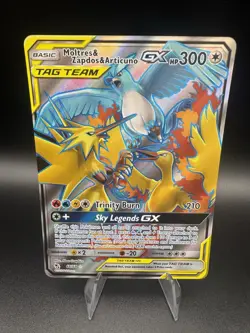 Moltres & Zapdos & Articuno GX 66/68 Pokemon Hidden Fates Ultra Rare Tag Team NM - Image 1