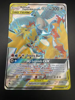 Moltres & Zapdos & Articuno GX 66/68 Pokemon Hidden Fates Ultra Rare Tag Team NM - Image 3
