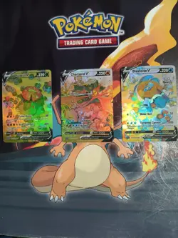 Venusaur Charizard Blastoise V Custom Holo Pokemon Set - Image 1