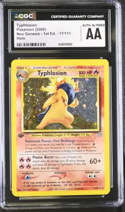 CGC Authentic Altered Typhlosion Neo Genesis 1st Edition 17/111 Holo Pokemon - Image 1
