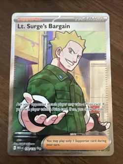 Pokemon Trainer Lt. Surge's Bargain 170/132 Me01: Mega Evolution Ultra Rare Holo - Image 1