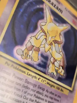 Alakazam Base Set Unlimited Holo Rare 1/102 Pokemon TCG MP - Image 3