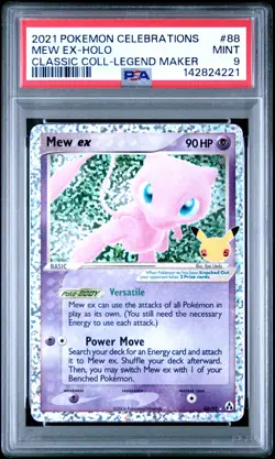 2021 POKEMON CELEBRATIONS CLASSIC COLL #88 MEW EX-HOLO PSA 9 - Image 1