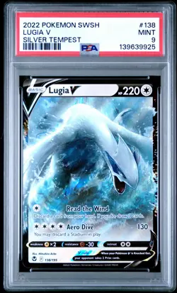 2022 POKEMON SWORD & SHIELD SILVER TEMPEST #138 LUGIA V PSA 9 - Image 1