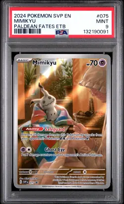 2024 POKEMON SVP EN-SV BLACK STAR PROMO #075 MIMIKYU PSA 9 - Image 1