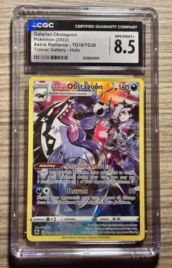 Pokemon Galarian Obstagoon TG10/TG30 Astral Radiance Holo CGC 8.5 - Image 1
