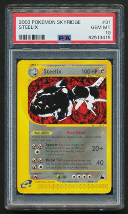 Steelix 31/144 Rare 2003 Pokemon Skyridge PSA 10 GEM MINT - Image 1