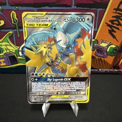 FULL ART Moltres Zapdos Articuno GX 66/68 TAG TEAM Ultra Rare Holo Pokemon - Image 1