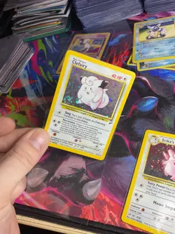 Pokemon TCG Clefairy 6/130 Base Set 2 Holo WOTC LP - Holo Swirl - Image 2
