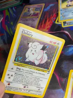Pokemon TCG Clefairy 6/130 Base Set 2 Holo WOTC LP - Holo Swirl - Image 4
