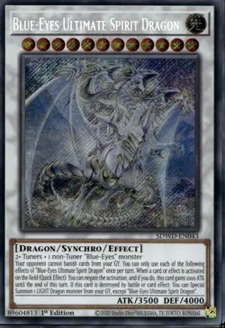 Blue-Eyes Ultimate Spirit Dragon 1st Ed Secret Rare SDWD-EN043 Yu-Gi-Oh! - Image 1