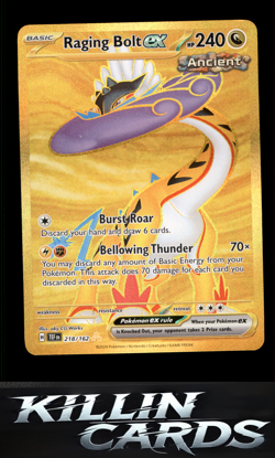 Raging Bolt ex - 218/162 218/162 Pokemon Hyper Rare SV05: Temporal Forces Card N - Image 1