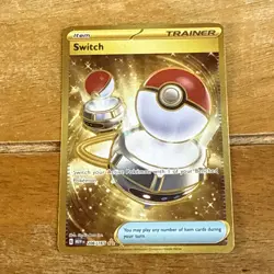 Pokemon TCG Switch 206/165 Pokemon 151 Secret Rare Gold Card - Image 1