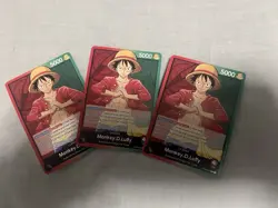 Monkey.D.Luffy OP01-003 Leader Card - Pre-Errata - x3 Copies - Image 1