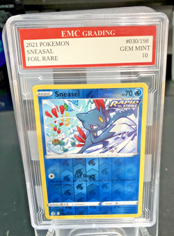 2021 SNEASEL HOLO FOIL #130/198 Pokemon RARE Card GRADED 10 MINT - Image 1