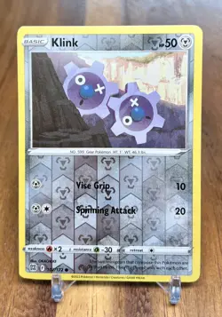 Klink 102/172 Reverse Holo Brilliant Stars Pokemon Card NM - Image 1