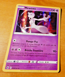 POKEMON ZENITH SUPREME FRANCAISE CARD HOLO CARTE MEWTWO 059/159 FR MINT 2023 - Image 1
