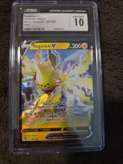 CGC 10 Regieleki V 057/195 Silver Tempest Double Rare Full Art Pokemon Card - Image 1