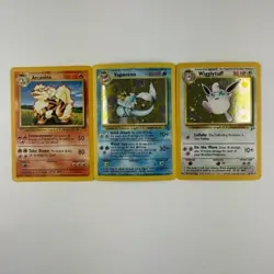 Pokemon Lot of 3 Cards, 2 Cards Holo Wigglytuff , Vaporeon, and Arcanine - Image 1