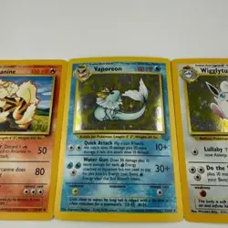 Pokemon Lot of 3 Cards, 2 Cards Holo Wigglytuff , Vaporeon, and Arcanine - Image 4
