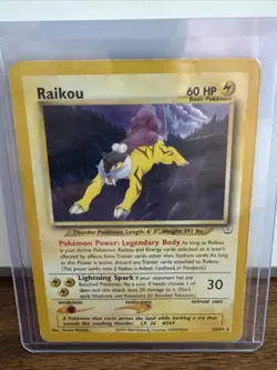 Raikou 22/64 Neo Revelation Non Holo Pokemon Card TCG LP - Image 1