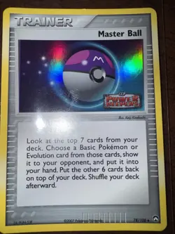 Master Ball 78/108 EX Power Keepers Holo Uncommon Pokemon TCG Card LP - Image 1