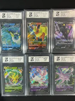 Pokemon 6pcs Chinese cards Eevee Family CS4AC-026 020 084 008 068 058 Grade10 - Image 1