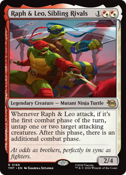 Raph & Leo, Sibling Rivals Teenage Mutant Ninja Turtles - Near Mint Foil - Image 1