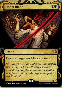 FOIL Strixhaven: Mystical Archives #28 Doom Blade (NON ETCHED FOIL) - Image 1