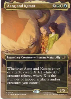 MTG: Avatar: Eternal-Legal: Borderless Aang and Katara: Lightly Played Condition - Image 1