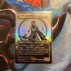 Magic The Gathering Lightning, Army of One (0320) Borderless Final Fantasy Foil - Image 1
