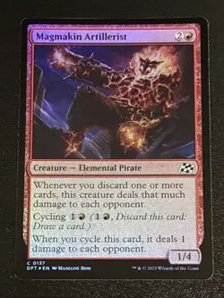 MTG Aetherdrift Magmakin Artillerist Foil 0137 NM - Image 1