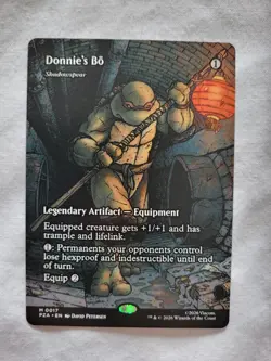 Magic: The Gathering -Mtg- Donnie's Bo (Shadowspear)- BORDERLESS ART M.RARE Mint - Image 1