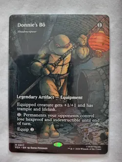 Magic: The Gathering -Mtg- Donnie's Bo (Shadowspear)- BORDERLESS ART M.RARE Mint - Image 3